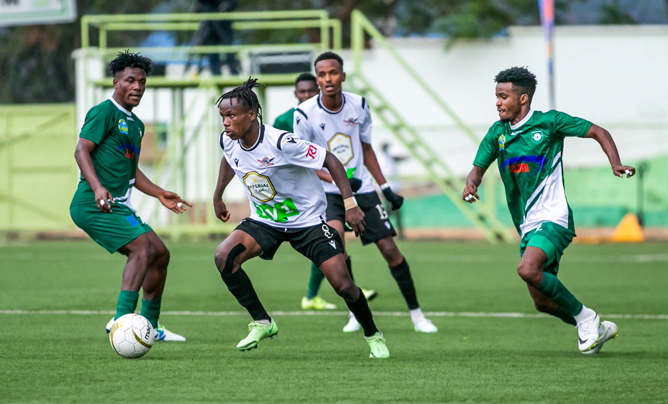 Gasogi players with the ball during the game against SC Kiyovu at Kigali stadium.The City of Kigali  announced that, effective with the 2022-23 season, Gasogi United will be among clubs they support. Olivier Mugwiza