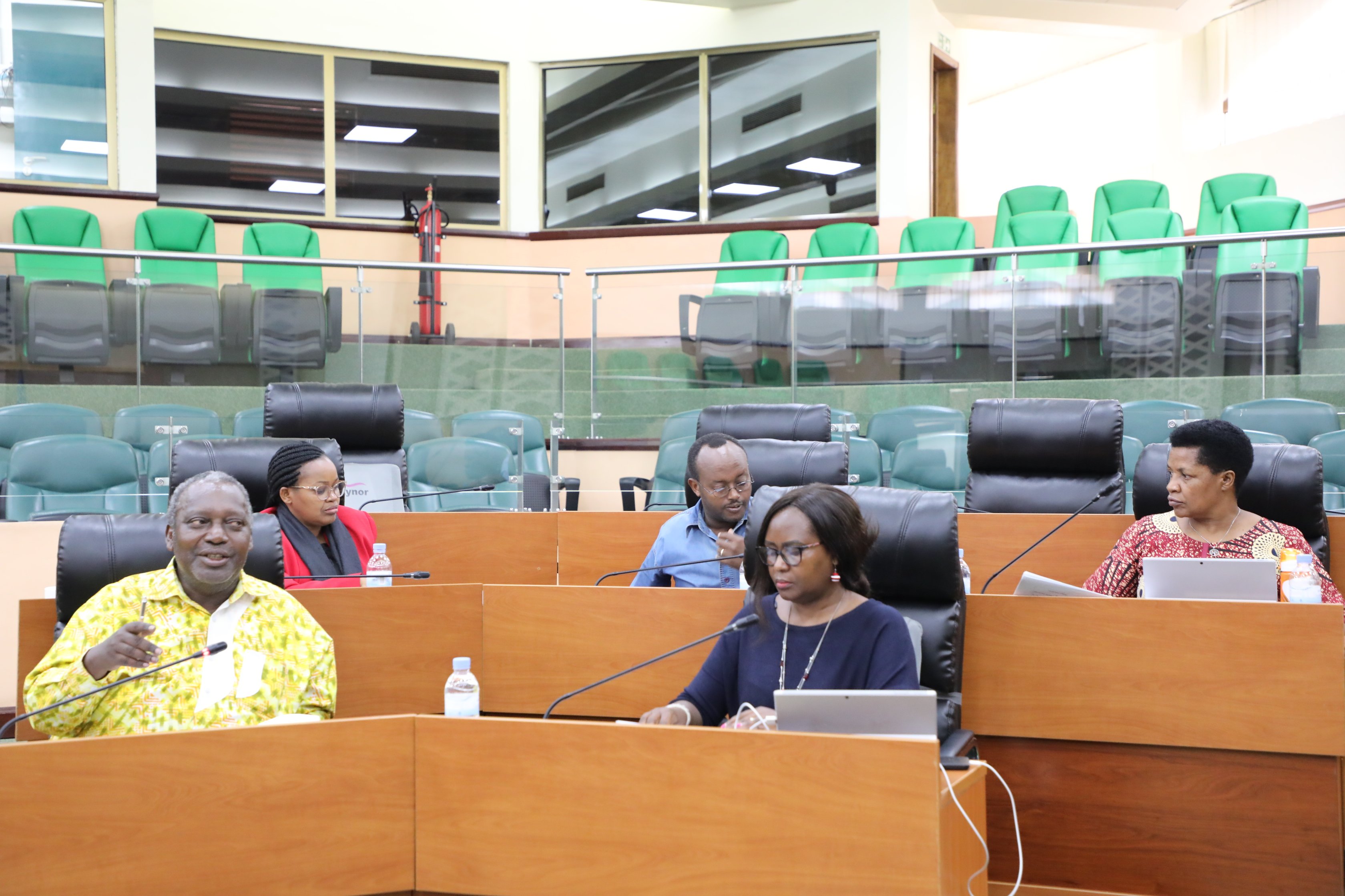 Senator Juvenal Nkusi speaks at Plenary Sitting on Wednesday, August 10. Some senators advocated for pension increase in response to the rising cost of living. 