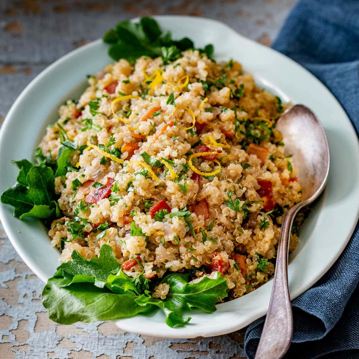 The fibre in quinoa can help with cholesterol and blood sugar levels. Photo/Net