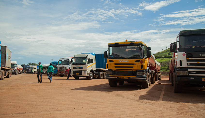 Trucks at Rusumo border post. Of the 49 countries on the continent that have signed the AfCFTA deal, only 12 have so far ratified it. Nadege Imbabazi.